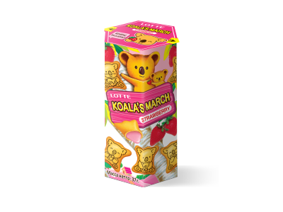 Lotte Koalas STRAWBERRY March Печенье 37гр.1*6/48